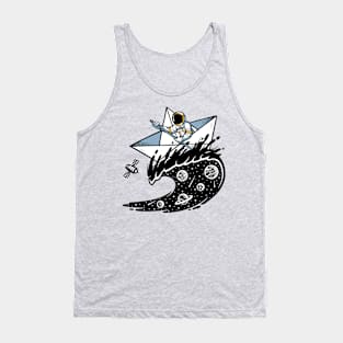 astronaut sailing illustration Tank Top